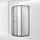Душевой уголок RGW SV-82 L 800x800  стекло черная вуаль, профиль черный