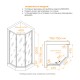 Душевой уголок RGW SV-82 L 800x800  стекло тонированное, профиль черный