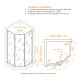 Душевой уголок RGW SV-82 L 900x900 стекло прозрачное, профиль хром
