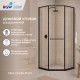 Душевой уголок RGW SV-82B R 900x900 стекло черная вуаль, профиль черный