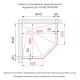 Душевой уголок RGW SV-82B R 900x900 стекло черная вуаль, профиль черный