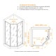 Душевой уголок RGW SV-82B R 900x900 стекло черная вуаль, профиль черный