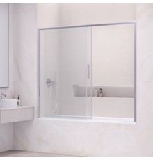 Раздвижная шторка на ванну RGW 34114518-11 180x150 см, стекло прозрачное 6 мм, профиль хром, серия Screens