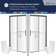 Раздвижная душевая дверь RGW LE-12-B 140*195 прозрачное стекло 6 мм 34121214-14
