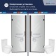 Душевые двери Распашные Hotel (Отель) 90*195 стекло Прозрачное цвет профиля Черный 350601109-14