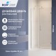 Душевые двери Распашные Hotel (Отель) 100*195 стекло Прозрачное цвет профиля Хром 350601200-11