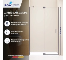 Душевые двери Распашные Hotel (Отель) 110*200 стекло Прозрачное цвет профиля Серый 350601411-110