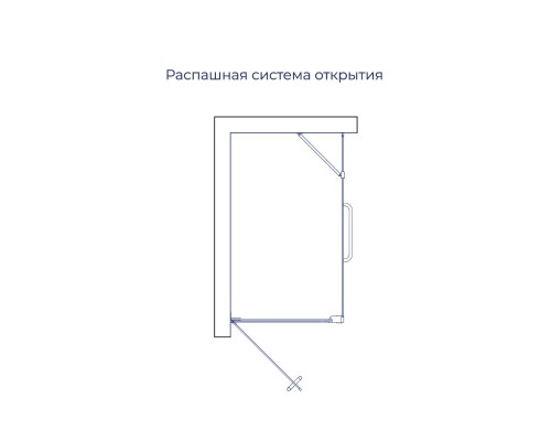 Душевой уголок  RGW HO-045-1-B (HO-011B + Z-060-2B + держ) 600x800 стекло прозрачное, профиль чёрный 