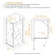 Душевой уголок RGW HO-045-1 (HO-011 + Z-060-2 + O-204) 700x900 стекло прозрачное, профиль xром 
