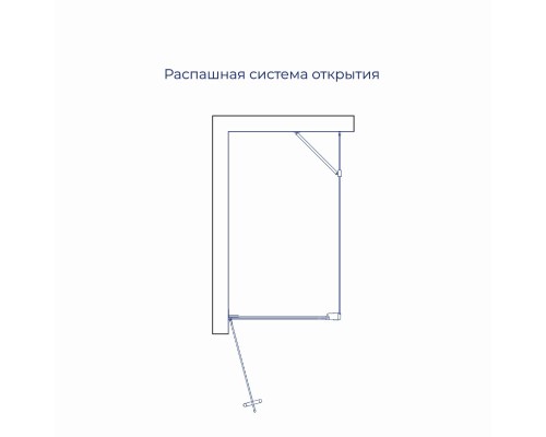 Душевой уголок RGW HO-045-B (HO-011B + Z-050-2B + держ) 800x1000 стекло прозрачное, профиль черный 