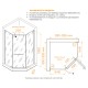 Душевой уголок  RGW HO-081-B 1000x1000 cтекло матовое-сатинат, профиль черный