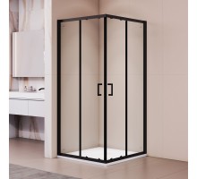 Душевой уголок RGW 350803000-14 100x100 см, стекло прозрачное 6 мм, профиль черный, коллекция Passage