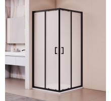 Душевой уголок RGW 350803000-24 100x100 см, стекло матовое-сатинат 6 мм, профиль черный, коллекция Passage