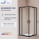 Душевой уголок RGW PA-038-B 800x800 прозрачное cтекло, профиль черный 