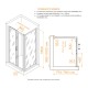 Душевой уголок RGW PA-045 1000x800 стекло матовое, профиль хром