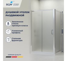 Душевой уголок RGW 350804509-21 100x90 см, стекло матовое-сатинат 6 мм, профиль хром, коллекция Passage