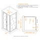 Душевой уголок RGW PA-045 1000x800 стекло матовое, профиль хром