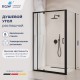 Душевой уголок RGW PA-078B (RGW PA-008B + Z-050-2B) 1100x1000 стекло прозрачное, профиль черный