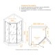 Душевой уголок RGW PA-091-B 900x1000 стекло прозрачное , профиль черный 
