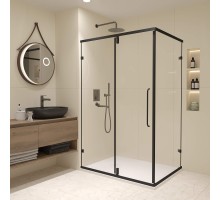 Душевой уголок RGW 350904628-14 120x80 см, стекло прозрачное 6 мм, профиль черный, коллекция Classic