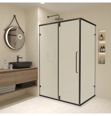 Душевой уголок RGW 350904628-24 120x80 см, стекло матовое-сатинат 6 мм, профиль черный, коллекция Classic