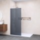 Душевая перегородка RGW Walk In WA-010B 70х195 см стекло матовое, профиль черный
