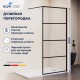 Душевую перегородку RGW WA-019B неподвижное Walk In cтекло прозрачное(шелкография), 8 мм 70*200 профиль черный
