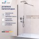 Душевая перегородка RGW WA-002B неподвижное Walk In cтекло прозрачное, 6 мм 70*195 чёрный 35100207-14