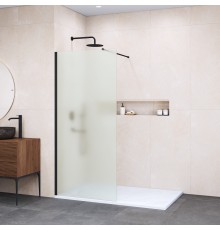 Душевая перегородка RGW Walk In 120x195 см профиль Черный стекло матовое 6мм