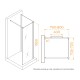 Душевая перегородка  RGW WA-005-1 (WA-002+Z-060-2) 700x800 стекло прозрачное, профиль хром