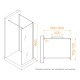 Душевая перегородка RGW 700x900 WA-005-1 стекло прозрачное 6мм, профиль хром