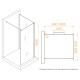 Душевая перегородка  RGW WA-005-1B (WA-002B+Z-060-2B) 900x1000 стекло прозрачное, профиль черный