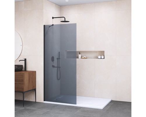 Душевая перегородка Walk-In RGW 80x195 WA-102B стекло тонированное, профиль черный