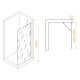 Душевая перегородка Walk-In RGW 90x195 WA-110B стекло матовое, профиль черный