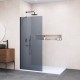 Душевая перегородка RGW WA-102B неподвижное Walk-In RGW 70x195 стекло тонированное, профиль черный 351011012-34