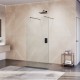 Душевая перегородка RGW WA-016-B неподвижное Walk In cтекло прозрачное 8 мм чёрный  35101614-14