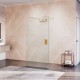 Душевая перегородка RGW WA-016-Gb неподвижное Walk In cтекло прозрачное 8 мм золото браш  35101614-16