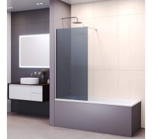 Стационарная шторка на ванну RGW 351105006-31 60x150 см, стекло тонированное (серое) 6 мм, профиль хром, серия Screens