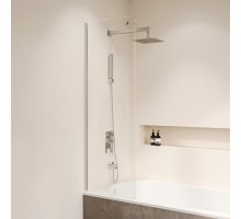 Стационарная шторка на ванну RGW 35110562850-11 50x150 см, стекло прозрачное 8 мм, профиль хром, серия Screens