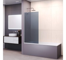 Стационарная шторка на ванну RGW 351115006-31 60x150 см, стекло тонированное (серое) 6 мм, профиль хром, серия Screens