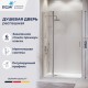 Душевые двери Распашные Leipzig (Лейпциг) 100*195 стекло Прозрачное цвет профиля Хром 351200410-11