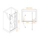 Душевые двери Распашные Leipzig (Лейпциг) 100*195 стекло Прозрачное цвет профиля Черный 351200410-14