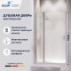 Душевые двери Распашные Leipzig (Лейпциг) 110*195 стекло Матовое-Сатинат цвет профиля Хром 351200411-21