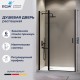 Душевые двери Распашные Leipzig (Лейпциг) 130*195 стекло Прозрачное цвет профиля Черный 351200413-14