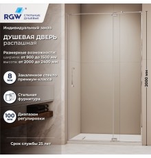 Душевая дверь RGW 353200115-11 150x200 см, стекло Прозрачное 8 мм, профиль Хром, коллекция Stilvoll