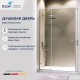 Душевые двери Распашные Stilvoll (Стилвол - На стиле) 100*200 стекло Прозрачное цвет профиля Серый 353200410-110
