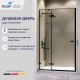 Душевые двери Распашные Stilvoll (Стилвол - На стиле) 120*200 стекло Прозрачное цвет профиля Черный 353200412-14