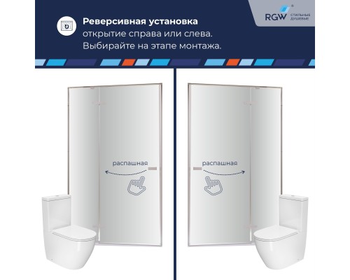 Душевые двери Распашные Stilvoll (Стилвол - На стиле) 120*200 стекло Матовое-Сатинат цвет профиля Хром 353200412-21