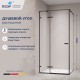 Душевой уголок  SV-030-B 1000*1000  стекло прозрачное , профиль черный