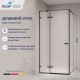 Душевой уголок  SV-030-B 1000*1000  стекло матовое , профиль черный